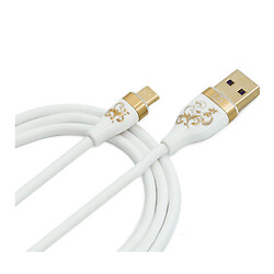 USB кабель iZi PM-12, MicroUSB, 1.0 м., Білий