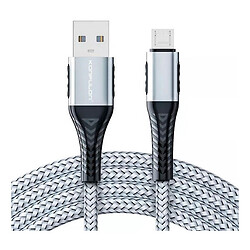 USB кабель Konfulon DC-32, MicroUSB, 1.0 м., Сірий