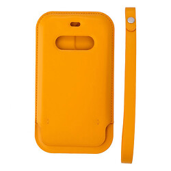 Чохол (накладка) Apple iPhone 12 / iPhone 12 Pro, MagSafe Leather Case, жовтий