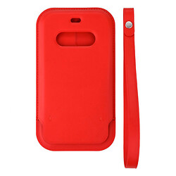 Чохол (накладка) Apple iPhone 12 Pro Max, Leather Case Color, MagSafe, Червоний