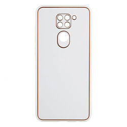 Чехол (накладка) Xiaomi Redmi Note 9, Leather Gold, белый
