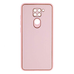 Чехол (накладка) Xiaomi Redmi Note 9, Leather Gold, розовый