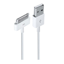 USB кабель Apple iPod ZUNO 2M / iPod Classic 120 Gb / iPod Photo 4G / iPod mini 1G / iPod Video 80Gb / iPod Video 30Gb / iPod Video 60Gb / iPod Touch 1 / iPod Touch 3 / iPod Touch 2 / iPod Touch 4 / iPod video / iPhone 4 / iPod Nano 6, Apple 30-pin, Білий