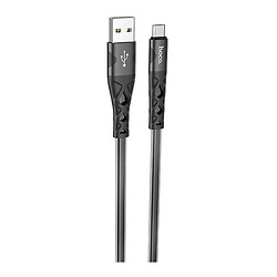 USB кабель Hoco U105 Treasure jelly, MicroUSB, 1.2 м., Чорний