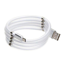 USB кабель Magnetic Supercalla, MicroUSB, Белый