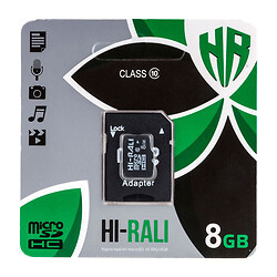 Карта пам'яті Hi-Rali MicroSDHC UHS-1, 8 Гб.