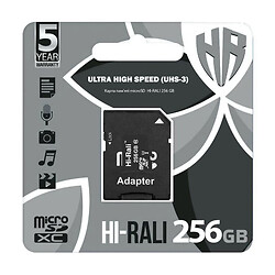 Карта памяти Hi-Rali MicroSDXC UHS-3, 256 Гб.