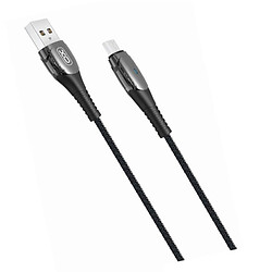 USB кабель XO NB145 Smart Chipset, MicroUSB, Чорний