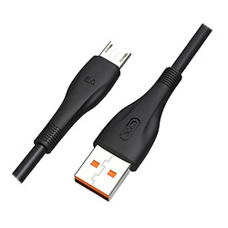 USB кабель XO NB185 Quick Charge, MicroUSB, Чорний