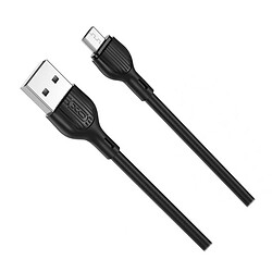USB кабель XO NB200 Quick Charge, MicroUSB, 2.0 м., Чорний