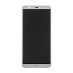 Дисплей (екран) Huawei FIG-LX1 P Smart, Original (100%), З сенсорним склом, З рамкою, Білий