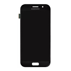 Дисплей (екран) Samsung A520 Galaxy A5 Duos, З сенсорним склом, Без рамки, Super Amoled, Чорний