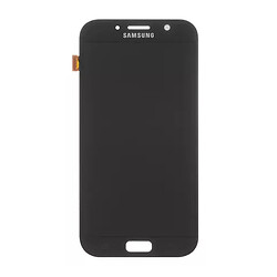 Дисплей (екран) Samsung A720 Galaxy A7 Duos, З сенсорним склом, Без рамки, OLED, Чорний