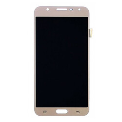 Дисплей (екран) Samsung J701F Galaxy J7 Neo, З сенсорним склом, Без рамки, OLED, Золотий