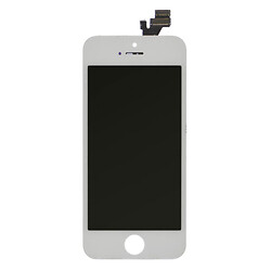 Дисплей (екран) Apple iPhone 5, Original (PRC), З сенсорним склом, З рамкою, Білий