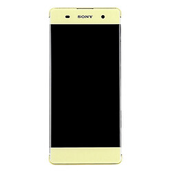 Дисплей (екран) Sony F3111 Xperia XA / F3112 Xperia XA Dual / F3113 Xperia XA / F3115 Xperia XA / F3116 Xperia XA Dual, High quality, З сенсорним склом, З рамкою, Золотий