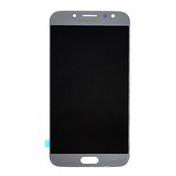 Дисплей (екран) Samsung J730 Galaxy J7, З сенсорним склом, Без рамки, Super Amoled, Срібний