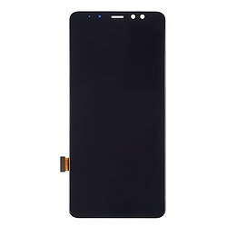 Дисплей (екран) Samsung A730 Galaxy A8 Plus, З сенсорним склом, Без рамки, OLED, Чорний
