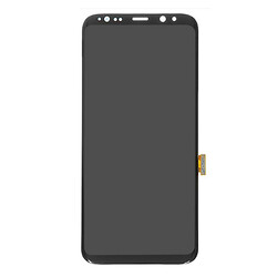 Дисплей (екран) Samsung G955 Galaxy S8 Plus, З сенсорним склом, Без рамки, Super Amoled, Чорний