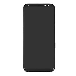Дисплей (екран) Samsung G955 Galaxy S8 Plus, З сенсорним склом, З рамкою, Super Amoled, Чорний