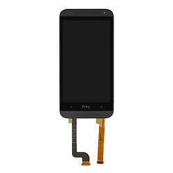 Дисплей (екран) HTC Desire 601, High quality, З сенсорним склом, З рамкою, Чорний