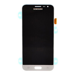 Дисплей (екран) Samsung J320 Galaxy J3 Duos, З сенсорним склом, Без рамки, OLED, Білий