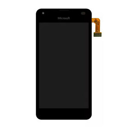 Дисплей (екран) Nokia Lumia 550, Original (PRC), З сенсорним склом, З рамкою, Чорний