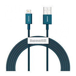 USB кабель Baseus CALYS-C03 Superior Series Apple iPhone SE 2022 / iPhone 14 Pro Max / iPhone 14 Plus / iPhone 14 Pro / iPhone 14 / iPhone 13 Pro / iPhone 13 Mini / iPhone 13 / iPhone 13 Pro Max / iPhone 12 Mini, Lightning, 2.0 м., Синий