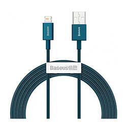 USB кабель Baseus CALYS-C03 Superior Series Apple iPhone 15 Plus / iPhone 15 Pro Max / iPhone 15 / iPhone 15 Pro / iPhone SE 2022 / iPhone 14 Pro Max / iPhone 14 Plus / iPhone 14 Pro / iPhone 14 / iPhone 13 Pro / iPhone 13 Mini, Lightning, 2.0 м., Синій