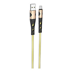 USB кабель Hoco U105, MicroUSB, 1.2 м., Золотий