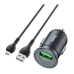 АЗУ Hoco Z43 QC3.0, С кабелем, MicroUSB, Серый