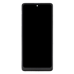 Дисплей (екран) Samsung A715 Galaxy A71, З рамкою, З сенсорним склом, OLED, Чорний