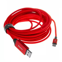 USB кабель Baseus CATYW-B09, Type-C, 5 м., червоний