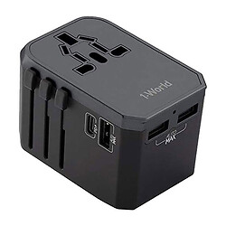 СЗУ Momax One World AC Travel Adapter, Серый