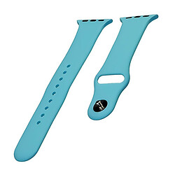 Ремінець Apple Watch 38 / Watch 40, Silicone Band, Sea Blue, Блакитний