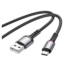USB кабель Borofone BU33, MicroUSB, 1.0 м., Чорний