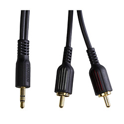 AUX кабель Borofone BL11, RCA, 3,5 мм., 1.5 м., Чорний