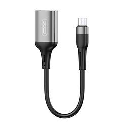 OTG XO NB201, USB, MicroUSB, Сірий