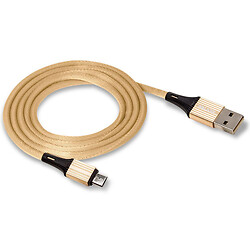 USB кабель Walker C705, MicroUSB, 1.0 м., Золотой