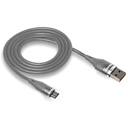USB кабель Walker C735, MicroUSB, 1.0 м., Сірий
