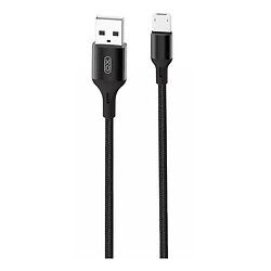 USB кабель XO NB143, MicroUSB, 1.0 м., Чорний