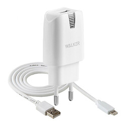 МЗП Walker WH-21 Apple iPhone SE 2022 / iPhone 14 Pro Max / iPhone 14 Plus / iPhone 14 Pro / iPhone 14 / iPhone 13 Pro / iPhone 13 Mini / iPhone 13 / iPhone 13 Pro Max / iPhone 12 Mini / iPhone 12 Pro Max, Lightning, З кабелем, 2.0 A, Білий