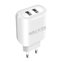 МЗП Walker WH-27, MicroUSB, З кабелем, 2.0 A, Білий