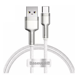 USB кабель Baseus CAKF000102 Cafule Series Metal, Type-C, 1.0 м., Срібний