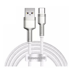 USB кабель Baseus CAKF000202 Cafule Series Metal, Type-C, 2.0 м., Срібний