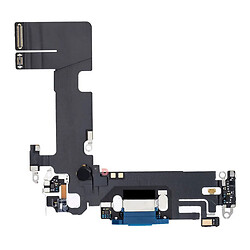Шлейф Apple iPhone 13, С разъемом на зарядку, С микрофоном, Синий