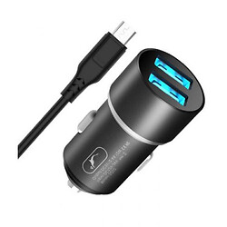 АЗУ SkyDolphin SZ02V, С кабелем, MicroUSB, 2.4 A, Черный