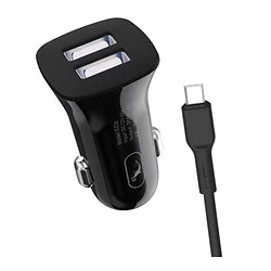 АЗУ SkyDolphin SZ08V, С кабелем, MicroUSB, 2.4 A, Черный