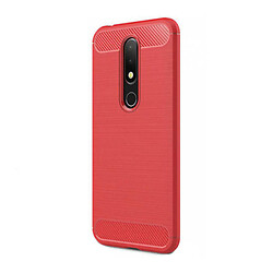 Чехол (накладка) Nokia 6.1 Plus / X6 2018, Polished Carbon, Красный