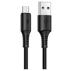 USB кабель Borofone BX47 Coolway, MicroUSB, 1.0 м., Чорний